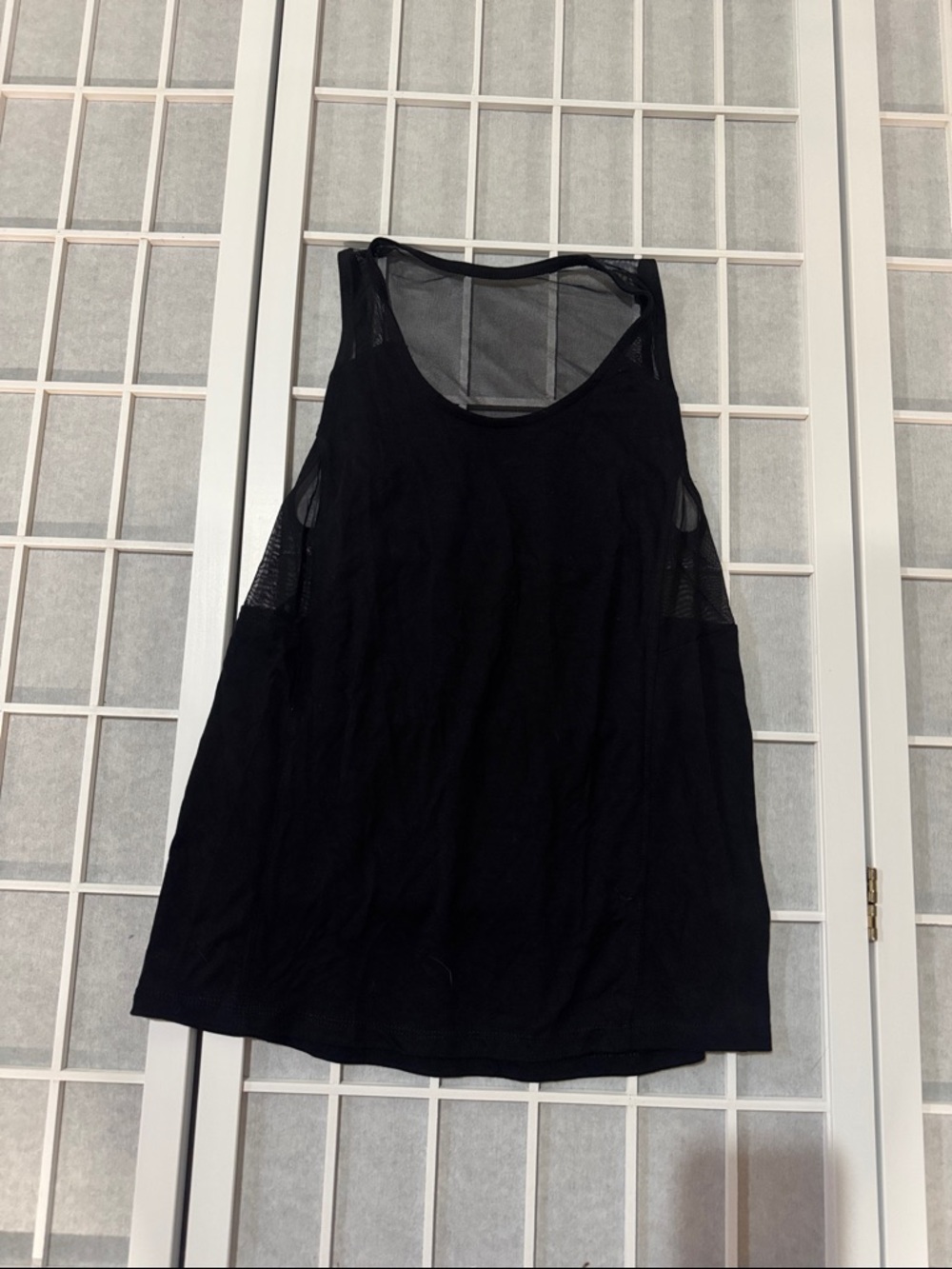 Old Navy Black Mesh-Trim Tank Top